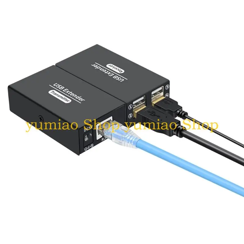 587B USB Extenders USB 200M Extenders Adapters Over Cat6 up to 656ft 4USB Port