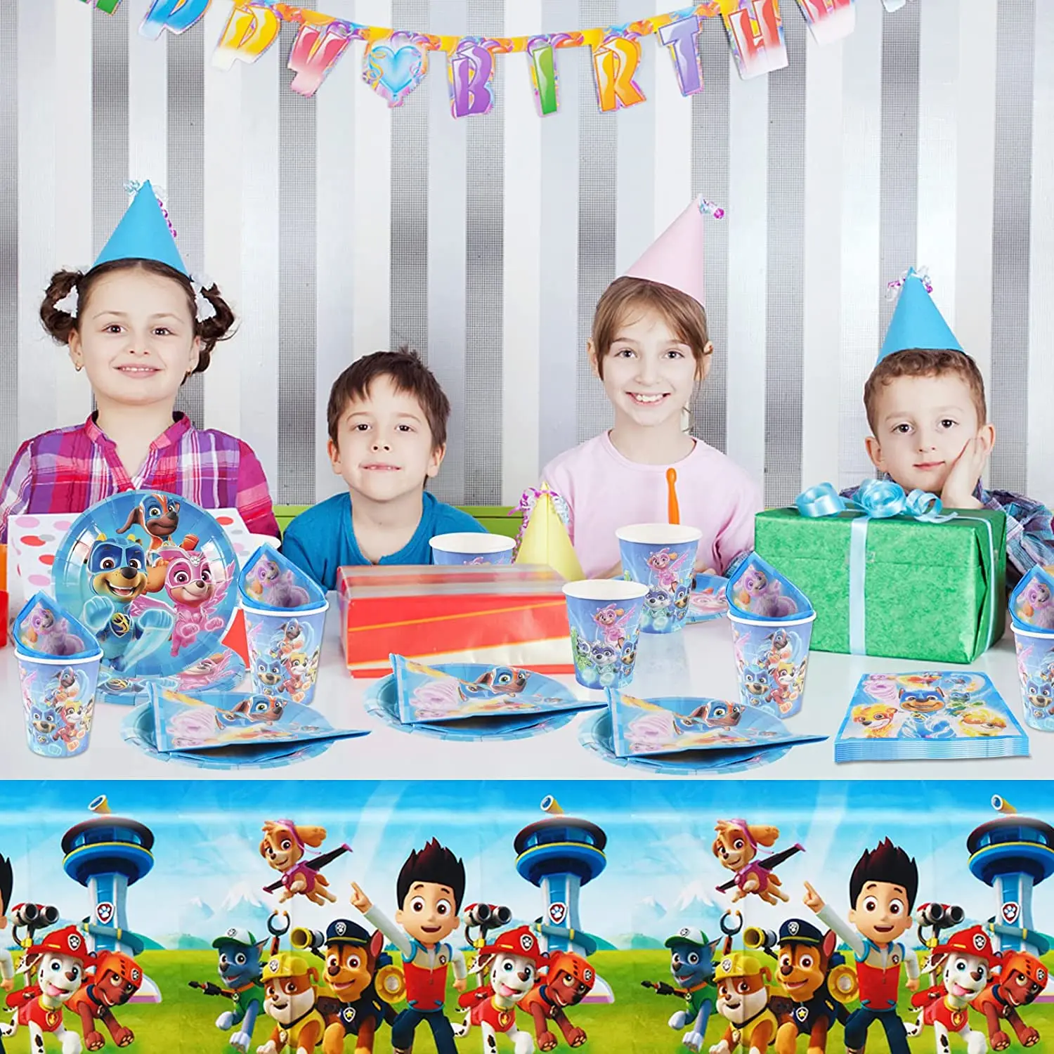 Obrus Paw Patrol Urodziny Kreskówka Pies Dekoracje imprezowe Jednorazowa zastawa stołowa Wodoodporny pokrowiec na stół Artykuły na baby shower