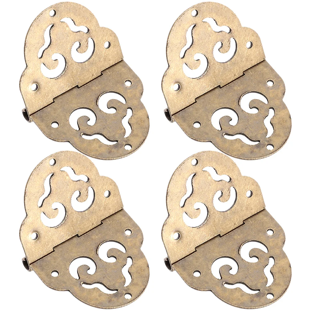 

4pcs Mini Wooden Jewelry Case Small Jewelry Case Retro Tiny Mini Small Tiny Hinges For Wooden Box For Retro Hinges Crafts