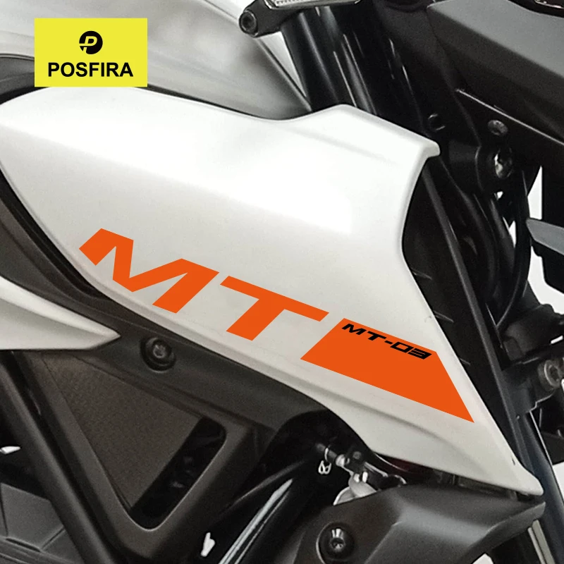 

POSFIRA наклейки на воздухозаборник мотоцикла, виниловые наклейки для Yamaha MT03 MT 03 2025 2024 2023 2022 2021 2020, аксессуары MT-03