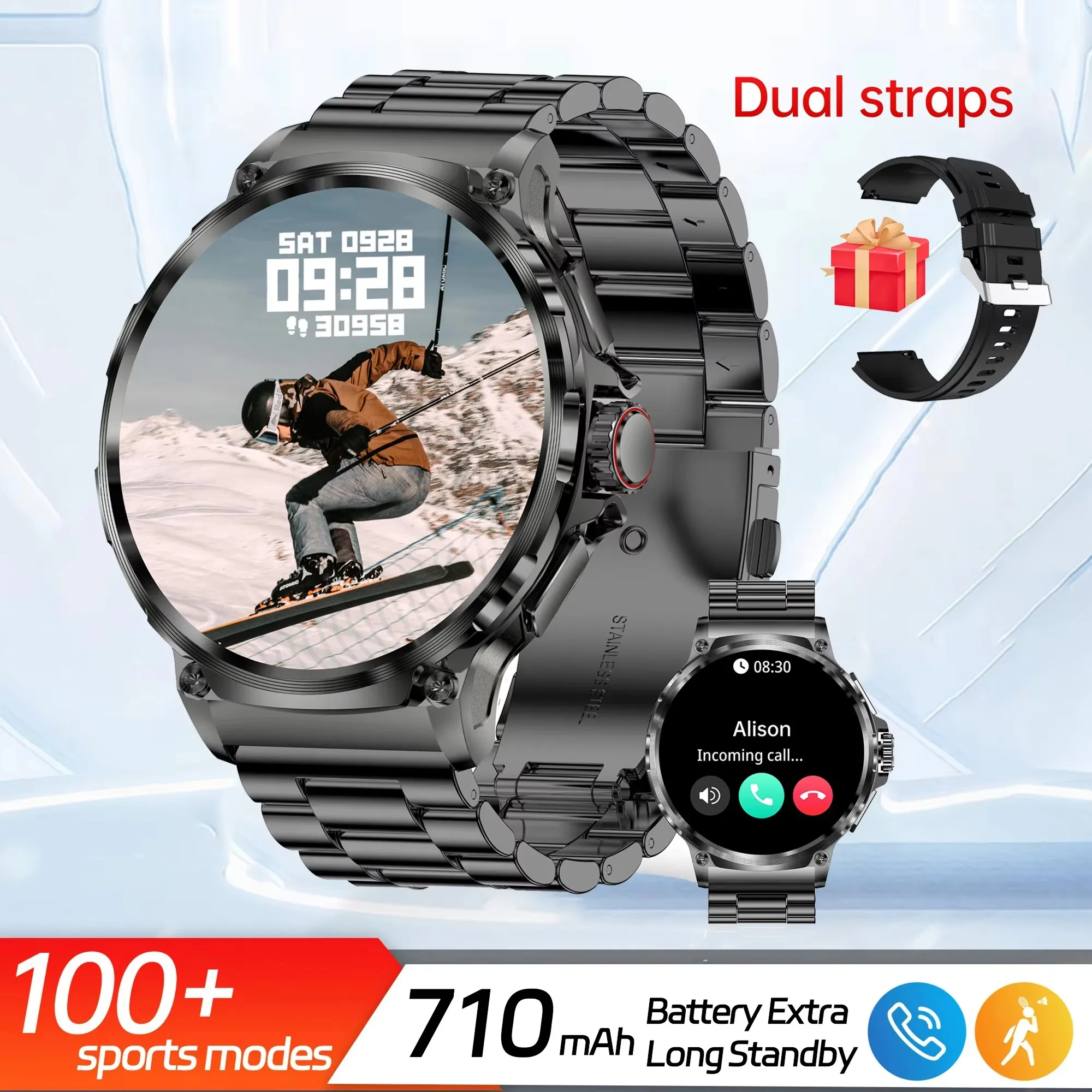 

New For Xiaomi 2025 clock 1.85-inch Ultra HD SmartWatch GPS Track Bluetooth Call 710 Mah Large Battery Sports Fitness smartwatch