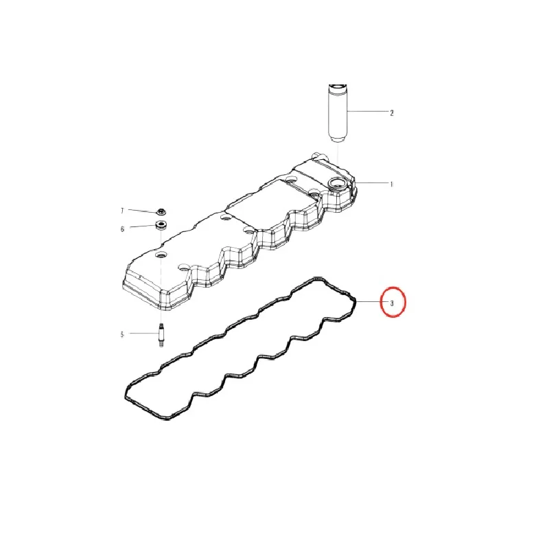 For Komatsu excavator Komatsu accessories 200.240-8 engine cylinder head valve cover gasket Rocker arm chamber gasket