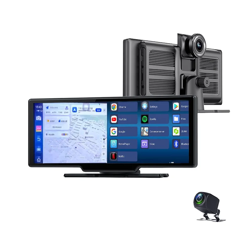 10.26inch Carplay 4k Front and Rear Car Black Box Dvr Dash Camera for Cars Dashboard Carplay Screen Dashcam