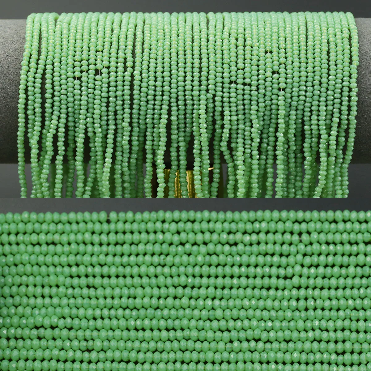 WLYeeS 2mm 750-150 Teile/los Gras Grün Keramik Kristall Perlen Flache Runde Lose Perlen für Schmuck Machen Armband halskette DIY