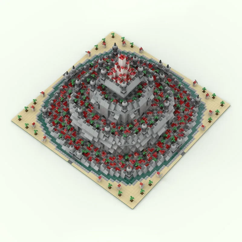 Bloques de construcción Moc de película famosa, modelo de escena, Castillo Minas Tirith, bloques de construcción modulares, juguete de regalo para niños, conjunto DIY de montaje