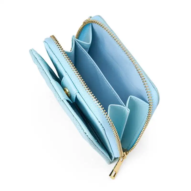 Sanrio Damen-Geldbörse, PU-Leder, Kuromi Melody Hello Kitty, Kawaii-Schlüsselmappe, Mädchen-Geschenk, niedliche modische Münzbeutel