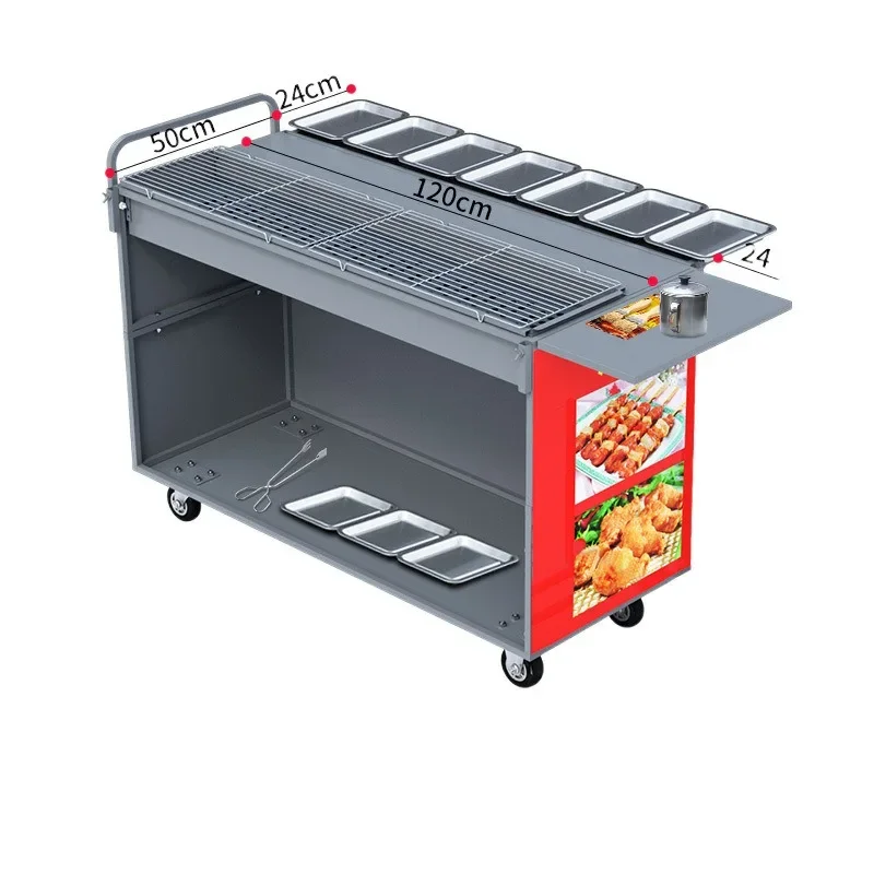 

Commercial barbecue truck Fryer Teppanyaki mobile stall mobile oven stall roadside stall snack truck