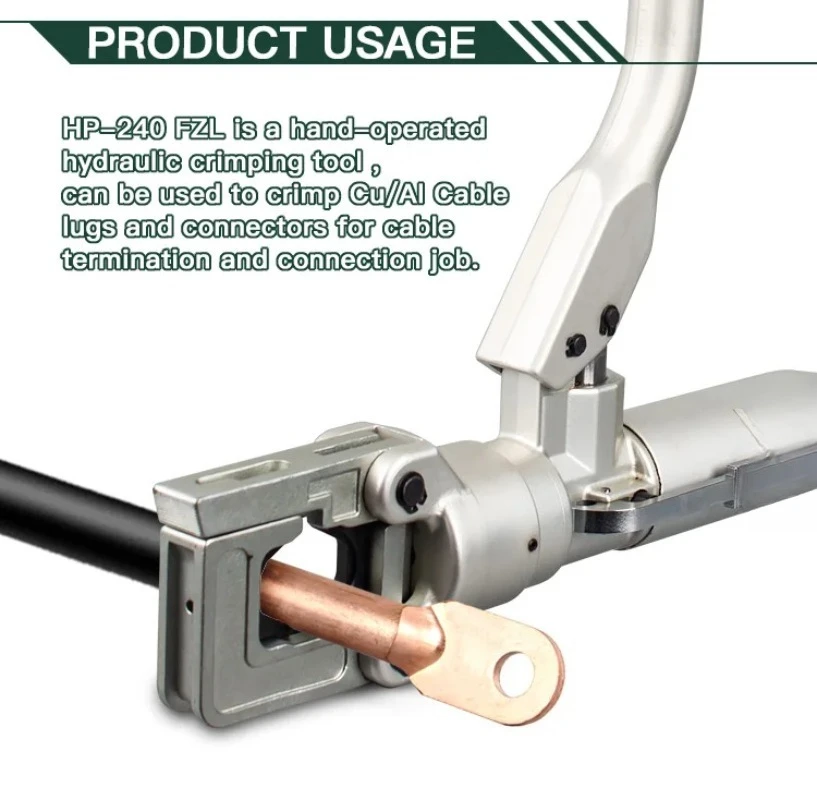 Manual Hydraulic Cable Crimping , Space-Saving Hand Operated Pipe Crimping Hydraulic