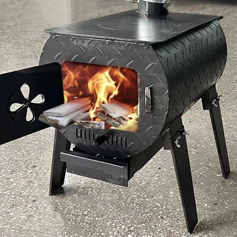 Decorative Kitchen Camping Wood Stove Interior Winter Firewood Hot Air Camping Stove Heating House Chauffage Exterieur Furniture