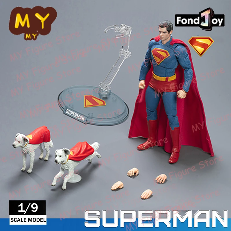

2025 Fondjoy Superman David Corenswet Action Figure James Gunn Movie Superman Figure 1/9 PVC Joint Movable Kid Toy Boy Gift