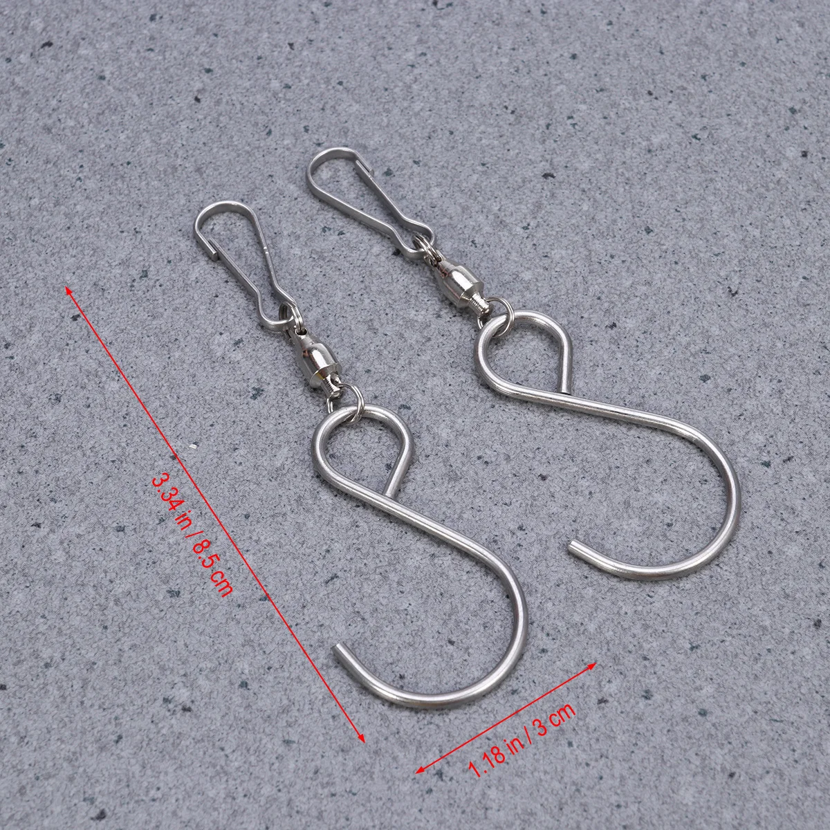 

20pcs Rotating Hooks Stainless Steel S Shape Hanging Clips For Wind Bell Flower Basket Home Garden Swivel Hooks 360 Degree