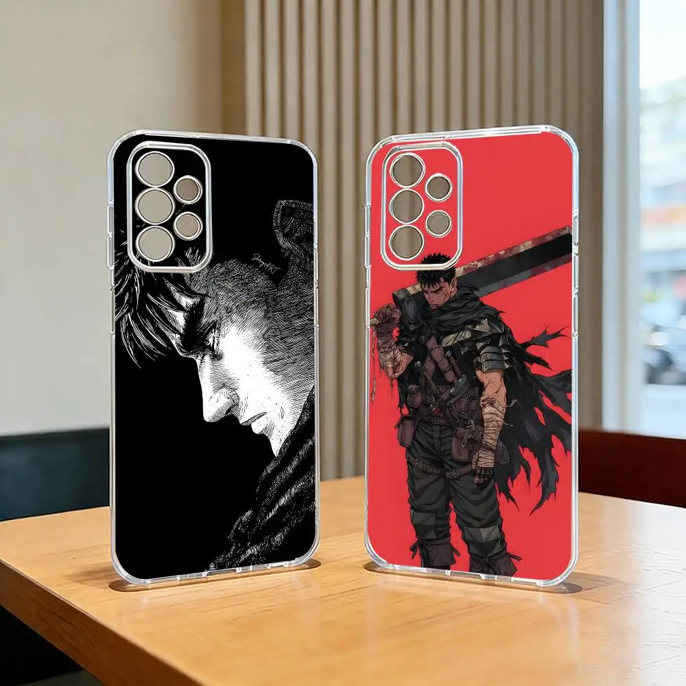 D-Dark A-Anime B-Berserk Phone CaseTransparent Cover Silicone Soft For Samsung S25,S24,S21,S22,S23,S30,Ultra,S20,Plus,Fe,Lite