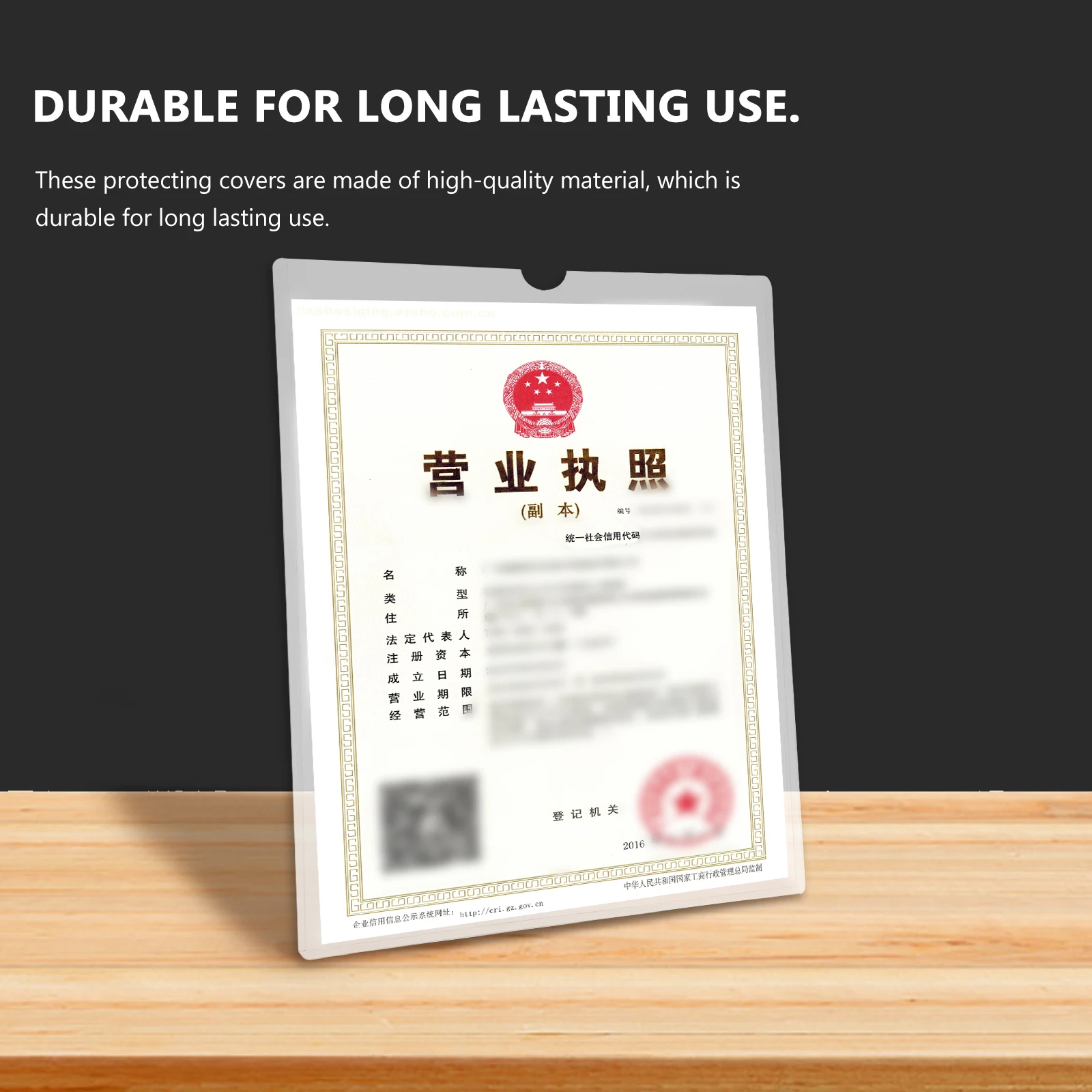 

5 Pcs File Folder Business License Set Pvc Document Protector Cover Paper Protective Covers Protection