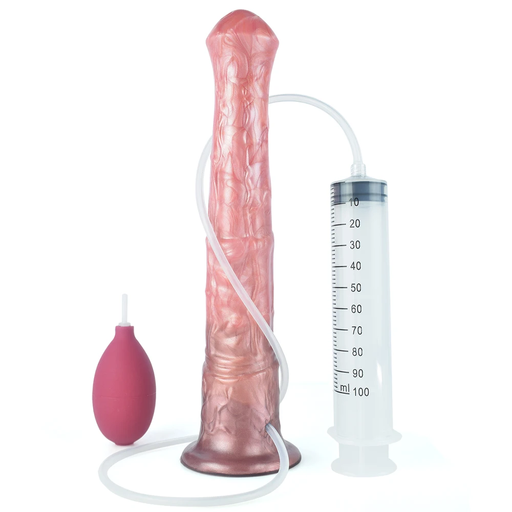 11.6''Super Long Silicone Squirting Horse Dildo Lifelike Animal Ejaculating Squirting Sex Toy Anal Plug Dildo For Man Woman Game