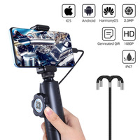1080PTwo-Way Articulating Endoscopy 180 Degrees Steering Industrial Endoscope With 6.3mm/8.5mm Diameter Probe For iPhone Android