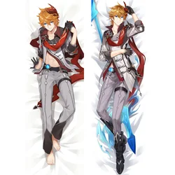 60x180cm gioco Genshin Impact Tartaglia federa Dakimakura Zhongli Costume maschile Otaku che abbraccia il corpo cuscino federa