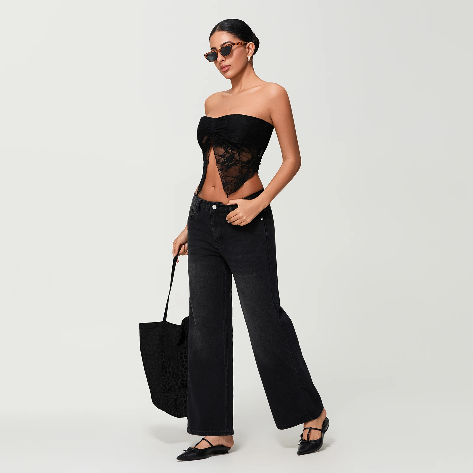 

Women Y2k Low Rise Jeans Baggy Straight Leg Boyfriend Denim Pants with Pockets Vintage Loose Fit Trendy Streetwear