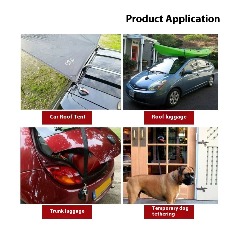 4PCS Multifunctional Heavy Awning Camping Car Pliant Suction Cup Down Duty Van With Securing Device Tie Bracket Tensioner Tarps