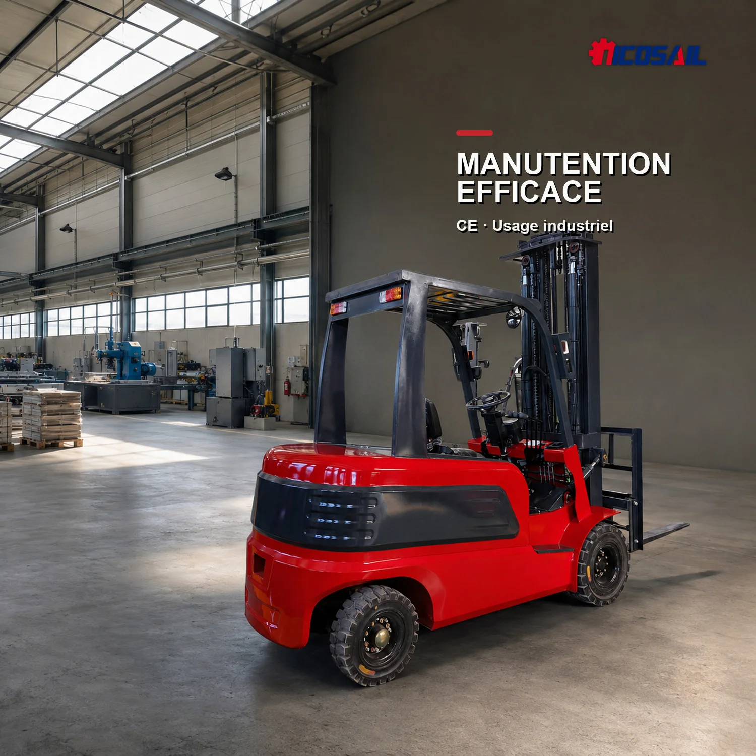 Customizable 3 Ton Electric Forklift Truck Industrial Material Handling Equipment for Factory Warehouse Operations
