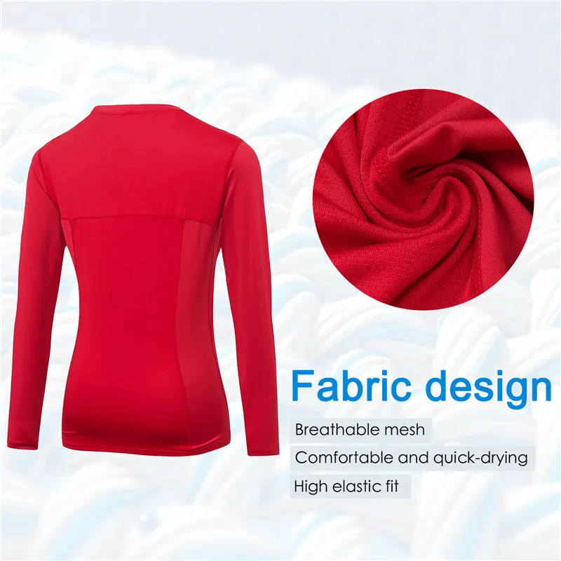 Women's Fitness Running Yoga Sports T-Shirt Quick Dry Moisture Wicking Mesh Panel Stretch Long Sleeve