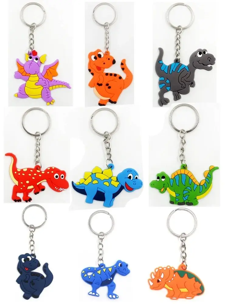 10-50 stuks leuke cartoon dinosaurus sleutelhanger voor kinderen verjaardag kleuterschool feest thuis cadeau prijs carnaval kerstcadeau tas - afbeelding 2
