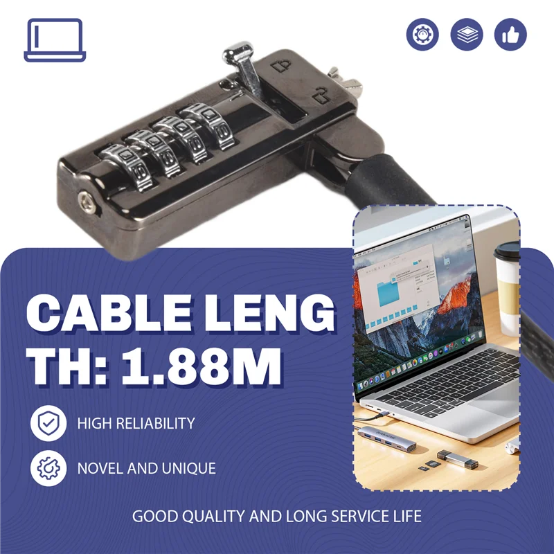 قفل الكمبيوتر المحمول قفل مضاد للسرقة 7000 3X5mm مناسب لـ DELL Alien Spirit أكثر حرقًا