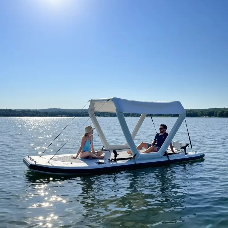 Waterproof Sunshade Canopy for Inflatable Boat Kayak Fishing Boat Inflatable Sunshade Shelter Tent for Sale
