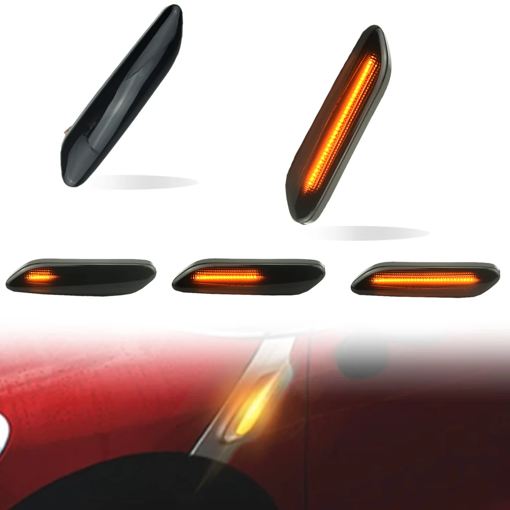Dynamic scroll flashing LED Side Marker Indicator Lamp For MINI R61 PACEMAN (2012 - 2017)  Turn Signal Fender Lights