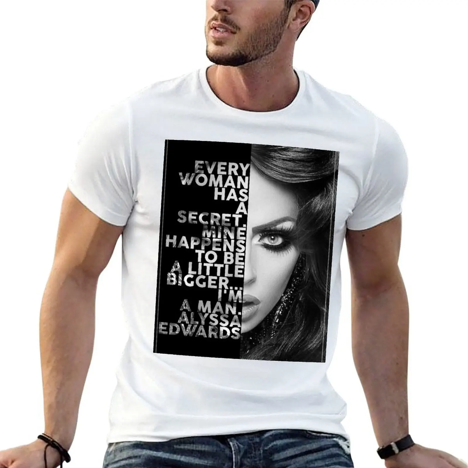 

Alyssa Edwards Text portrait T-Shirt men t shirt cotton 100% cotton t shirts man 100% T-Shirt