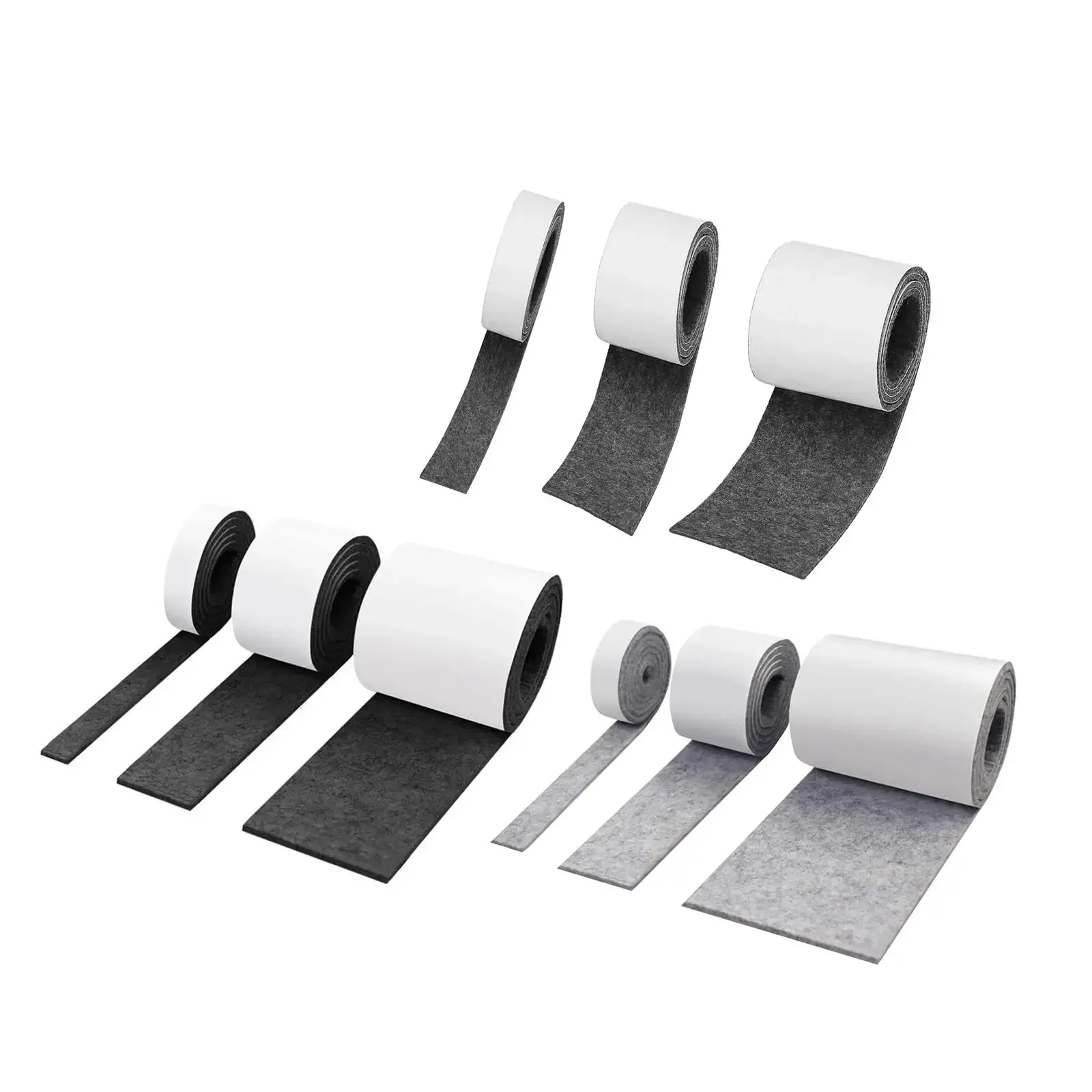 Self Adhesive Felt Tape Polyester Felt Strip Roll Furniture Felt Strips DIY Shape Sliding Pad Tape Floor Protector