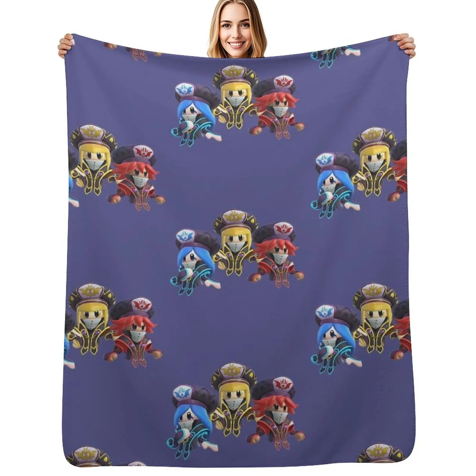 

The Three Mage Sisters - Zan Partizanne, Flamberge, and Francisca Throw Blanket Polar for sofa Soft Plaid Blankets