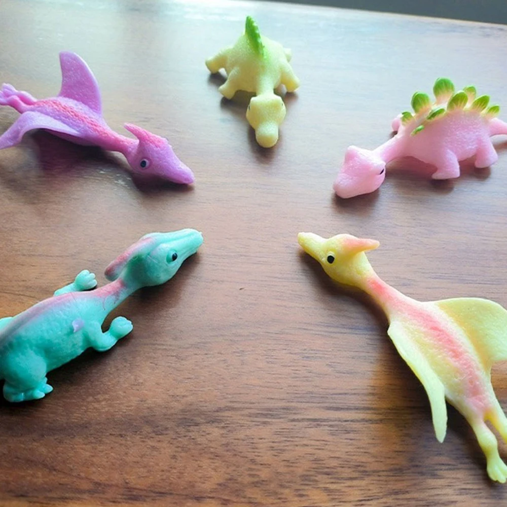 10pcs The Hottest Fingertip Toy On The Internet Catapult Dinosaur Relieve Stress And Vent Knead And Deform At Will Squeeze Toys