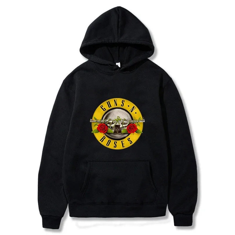Men Guns N Roses Printed Hoodies Cotton Hard Rock Band Men And Women Pullover Hip Hop Music Clothing