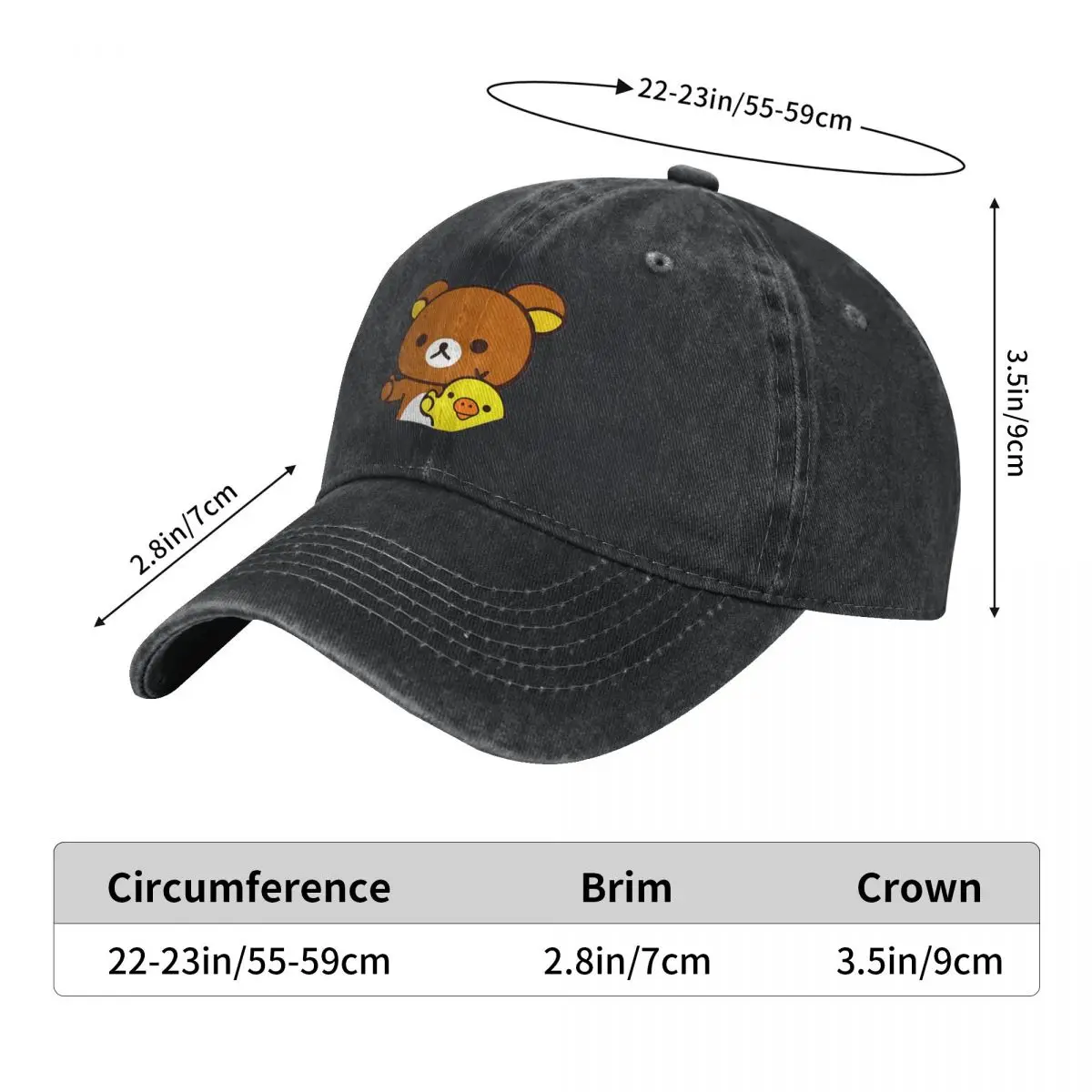 Rilakkuma And Kiiroitori Baseball Cap Outdoor Sport High Quality Hip Hop Dad Hats Women Men Classic Sun protection Snapback Cap