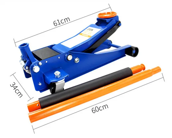 CE Standard 3 Ton Hydraulic Low Profile Car Body Floor Jack with Dual Pump