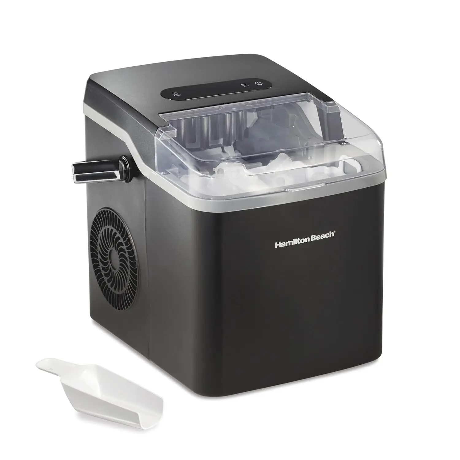 

Portable Bullet Countertop Ice Maker Machine, Makes 26 Lbs/Day, 9 Cubes Every 6 Minutes, Self-Clean Function, for RV, Office