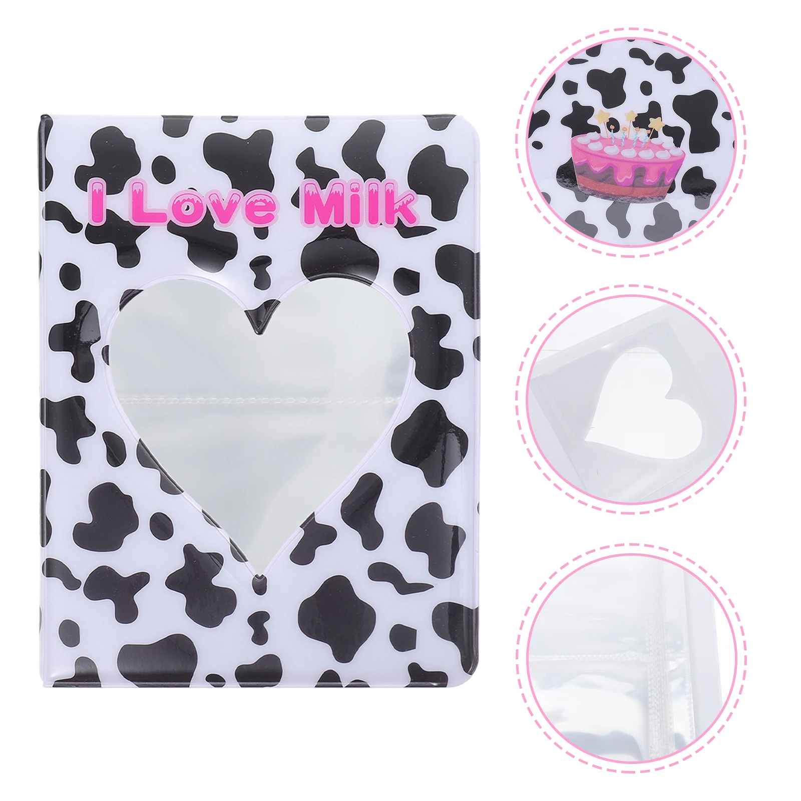

Cow Photo Album Practical Book Mini Card Delicate Family Pvc Scrapbook Postcards