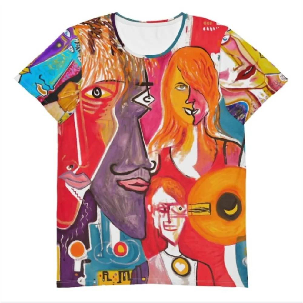 موضة جديدة مجردة اللوحة ألياف البوليستر كرة السلة تي شيرت المواد كرة القدم الرياضية نمط تي شيرت رجالي عادية فضفاض #1