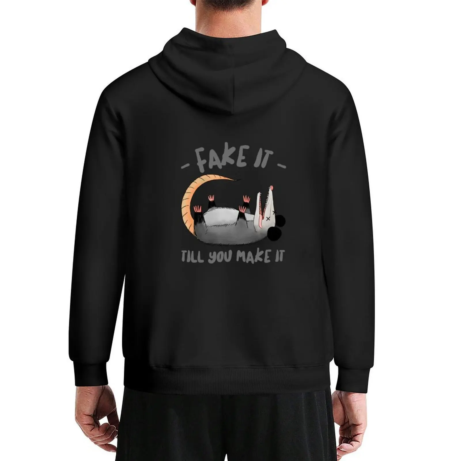 

FAKE IT TILL YOU MAKE IT - FUNNY Hoodie men clothes clothes for men anime clothing autumn new products hoodie for men