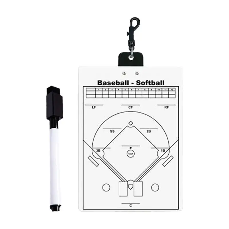 Baseball Clipboard For Coaches Double-Sided Baseball Clipboard With Magnetic Erasable Pen Softball Coaching Equipment For
