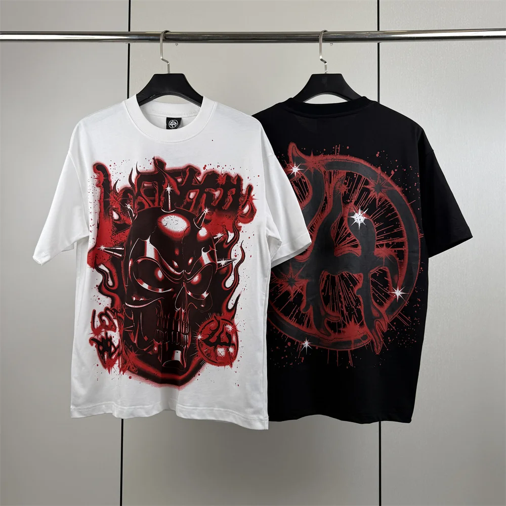 Lost Hills High-Quality 260g Pure Cotton High-Definition Direct-Print Printed Short-Sleeve T-Shirt, Niche Loose-Fitting Fashion Versatile High Street Style