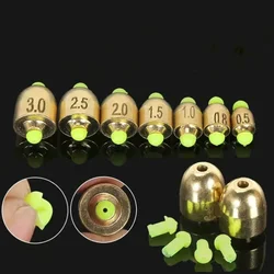 Fishing Tackle Accessories Copper Weight Long Cast Lead Down Sinker Quick Sinking Copper Sinkers 3-5 Pieces Bag SALE