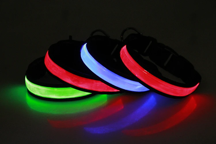 Pinkycolor USB Lade LED Hund Kragen Leucht Licht Nacht Sicherheit Reflektierende Leder Glühenden Kragen Für Hunde Haustiere Wiederaufladbare – Detail 15