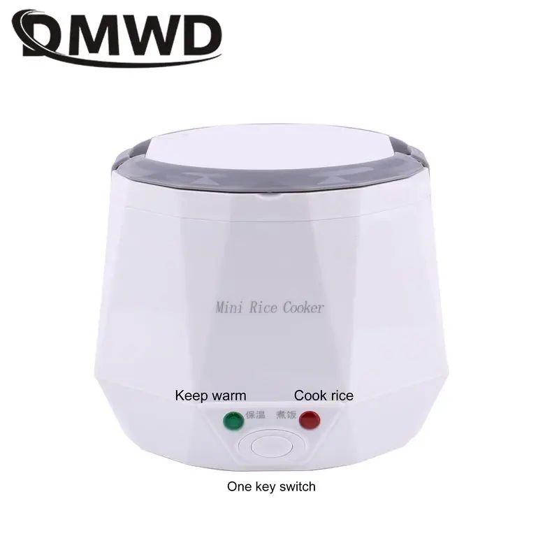 DMWD 1.3L мультиварка мини рисоварка 12 В/24 В для автомобиля/Грузовик путешествия Портативный Электрический горшок паром/ кипения/тушение суп для 2-3 человек