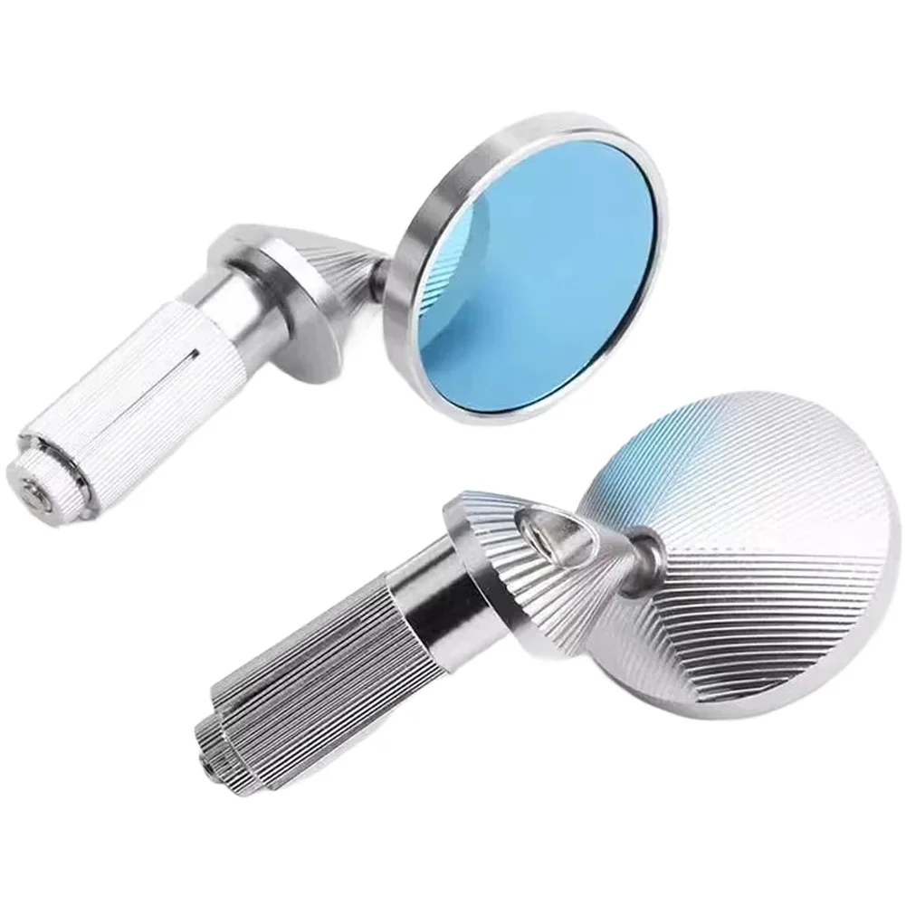 

2 шт., зеркала заднего вида на руль мотоцикла, алюминиевый сплав, черный, серебристый, ретро-стиль, детали мотоцикла