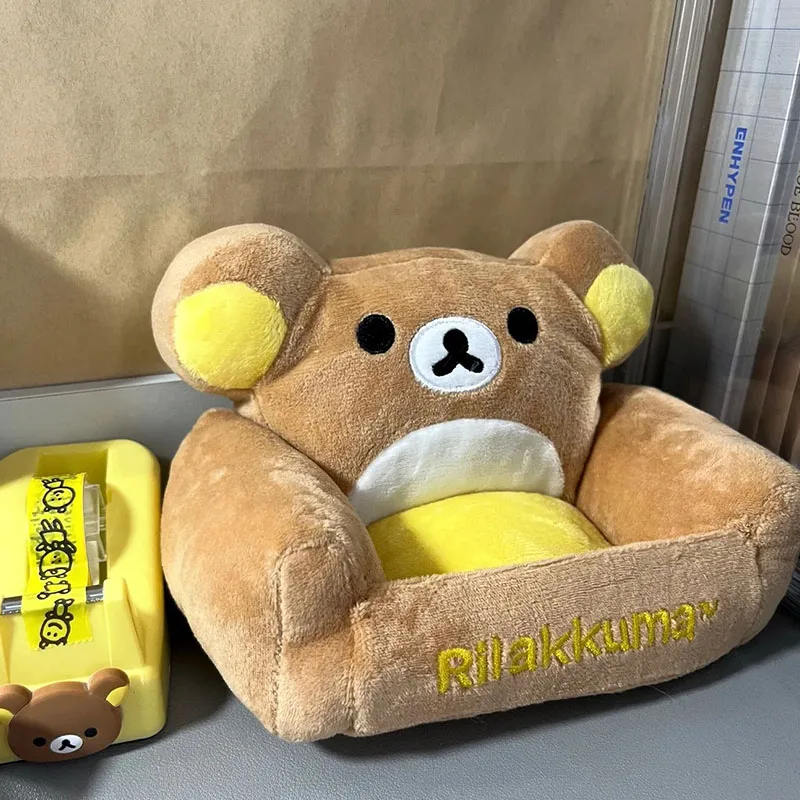 Kawaii Rilakkuma Pluche Pop Opbergmand Pluche Bank Pop Anime Leuke Studentenslaapzaal Desktop Diversen Opslag Meisje Geschenk Speelgoed