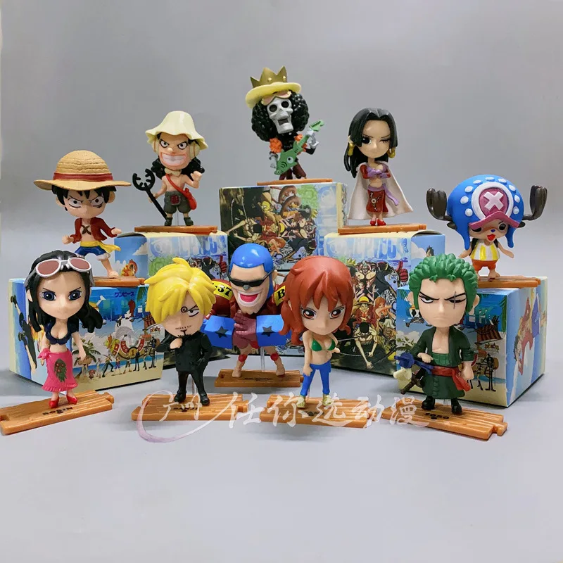 Anime One Piece Blind Box Mystery Box Figure Toys Wholesale Luffy Zoro Sanji Nami Usopp Chopper Franky Brook Nico Robin Ornament