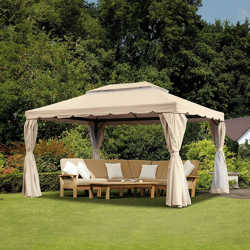 Deluxe wholes Gazebo Tents with Aluminum Frame Waterproof Canopy for Garden Home Party and Events