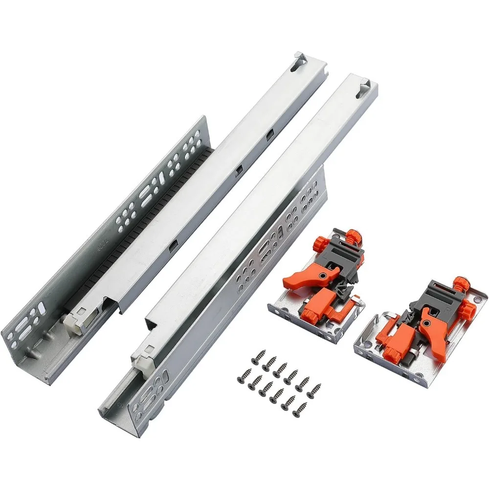 

6 Pairs 22 Inch Undermount Soft Close Drawer Slides 100LB Load Full Extension Concealed Rails with 3D Lock