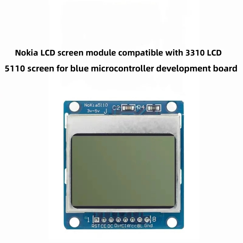 The blue microcontroller development board uses 5110 screen Nokia LCD LCD module compatible with 3310 LCD